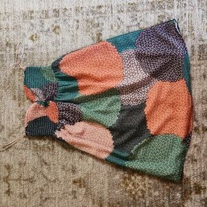 Roxy strapless multi colored dress